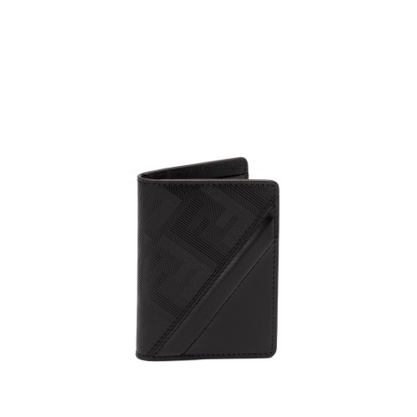Fendi `Ff` Leather Card Case 