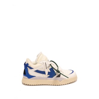 Off White `Sponge` Leather Mid-Top Sneakers 