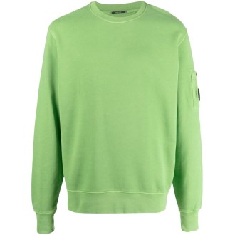 C.P. Company `Brushed & Emerized Diagonal Fleece` `Lens` Sweatshirt