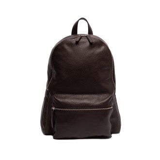 Orciani `Micron` Leather Backpack
