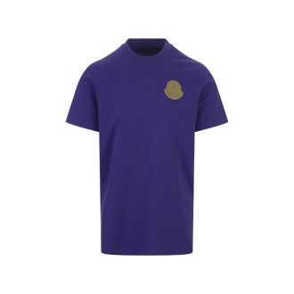 MONCLER T-Shirt Slim Fit Viola Con Logo
