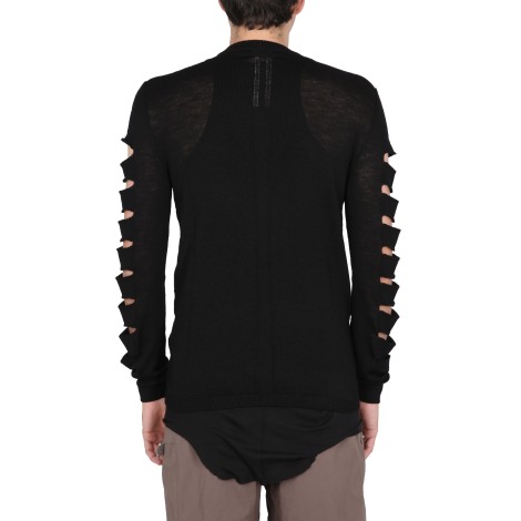 rick owens mesh with cut-out details