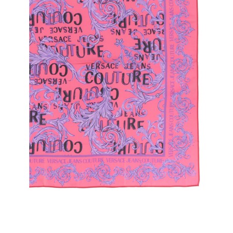 versace jeans couture logo print scarf