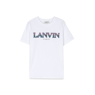 lanvin two-tone mc logo t-shirt
