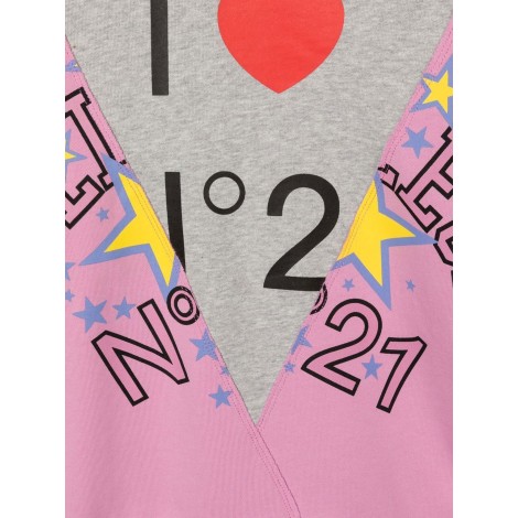 n°21 crewneck sweatshirt logo and heart