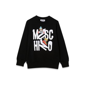 moschino logo crewneck sweatshirt and ski