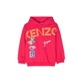 kenzo large logo hoodie with patch