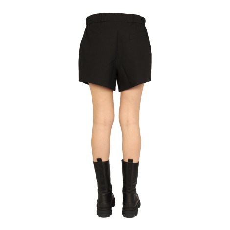 ganni ruffled elastic shorts 