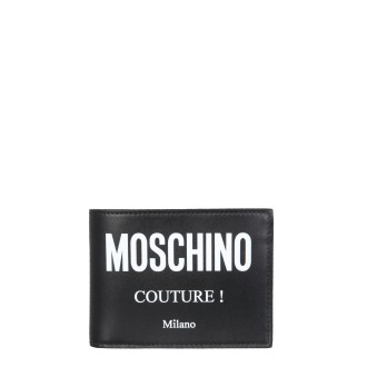 moschino bifold wallet with logo