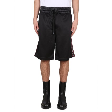 versace jeans couture bermuda shorts with logo band
