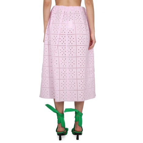 ganni cotton skirt