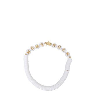 label k elastic bracelet with pearls
