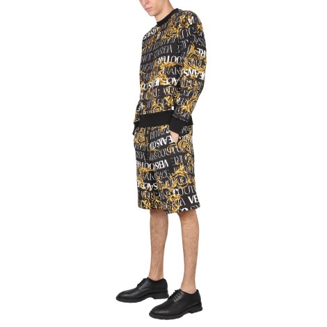 versace jeans couture bermuda shorts with garland print