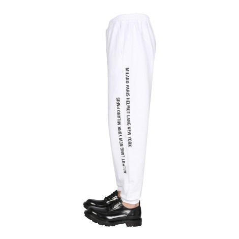helmut lang jogging pants with logo box