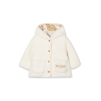 moschino coat buttons and hood
