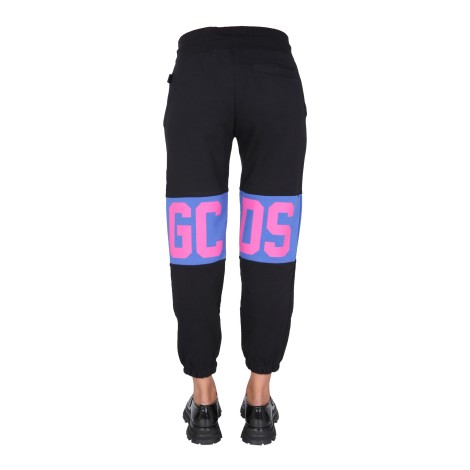 gcds pantalone jogging con logo