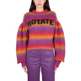 rotate birger christensen crewneck sweater with logo