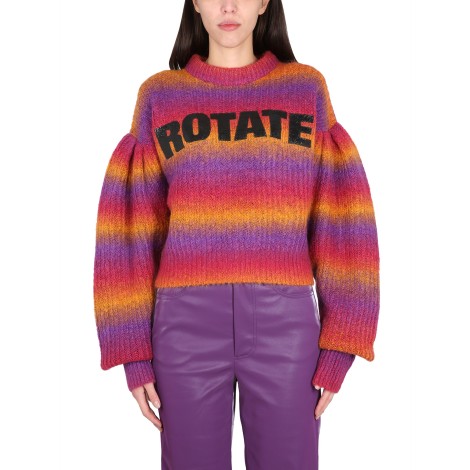 rotate birger christensen crewneck sweater with logo