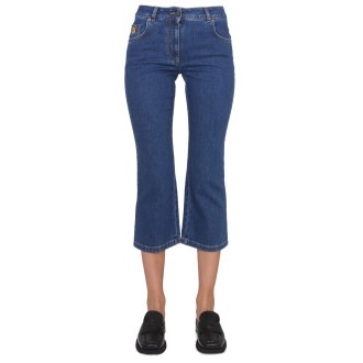 moschino cropped jeans