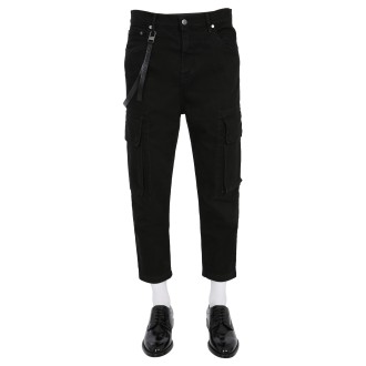 helmut lang cropped cargo jeans