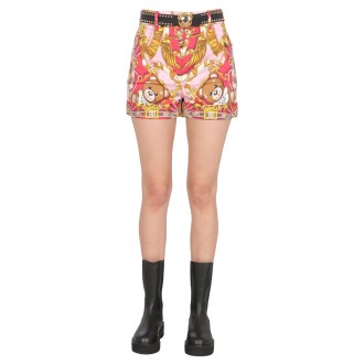 moschino shorts with teddy print