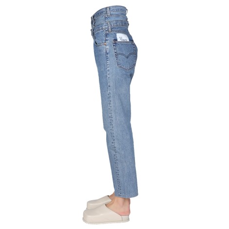 1/off double waist jeans