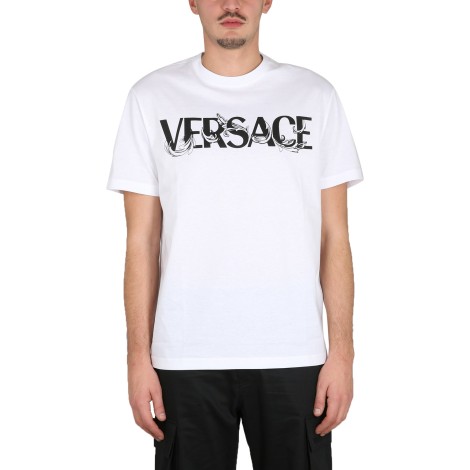 versace t-shirt with baroque logo