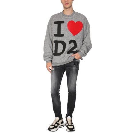 dsquared i love d2 sweatshirt