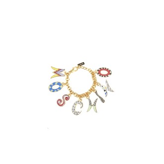 moschino logo bracelet