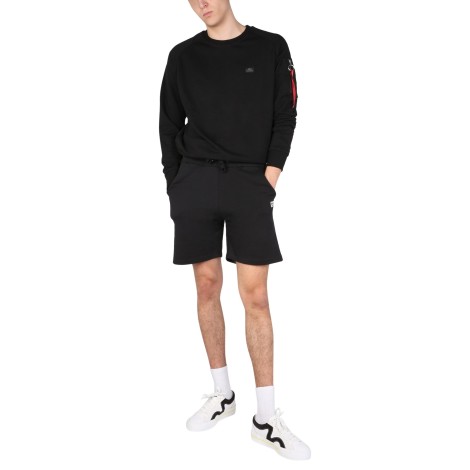 alpha industries bermuda with logo embroidery
