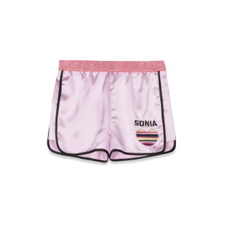 sonia rykiel heart logo shorts