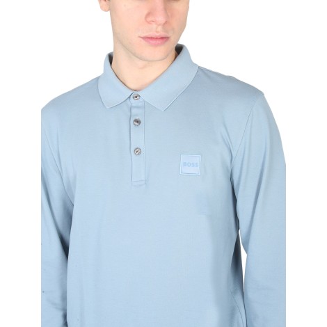 boss polo with logo patch