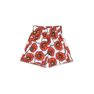 kenzo poppy flowers shorts