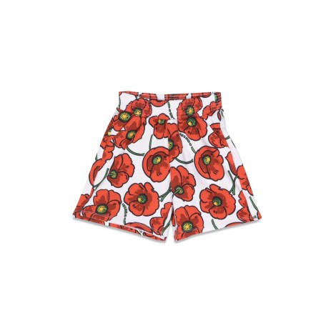kenzo poppy flowers shorts