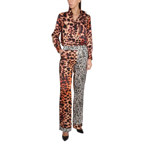 roberto cavalli moray eel print pants