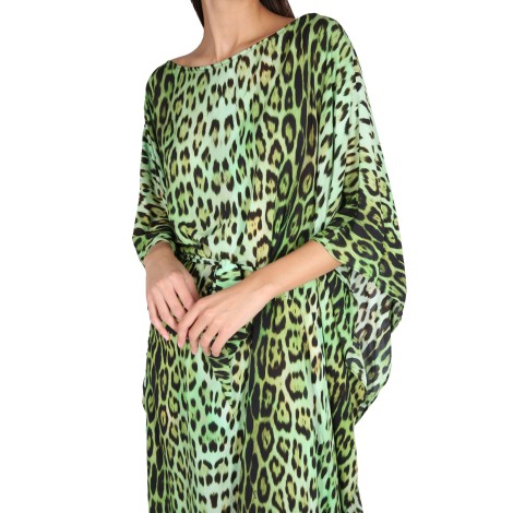 roberto cavalli animal print dress