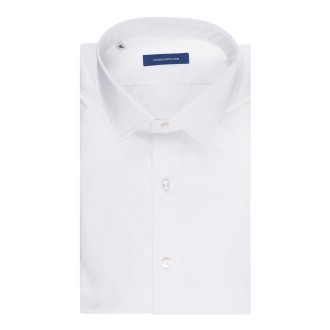 RUSSO CAPRI Camicia Regular Fit In Popeline Bianco