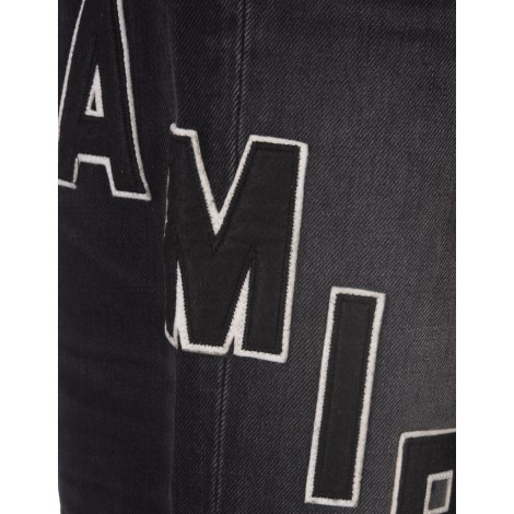 AMIRI Jeans Straight-Leg Neri Con Patches