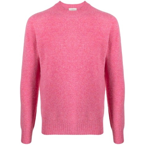 ALTEA Maglieria in lana vergine rosa bubblegum con lavorazione maculata
