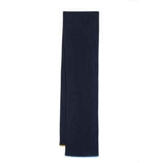 ALTEA Sciarpa in maglia a coste grosse in cashmere multicolore blu navy