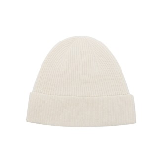 ALTEA cappello in lana vergine bianco con lavorazione a coste