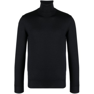 ALTEA maglione nero a collo alto in lana vergine