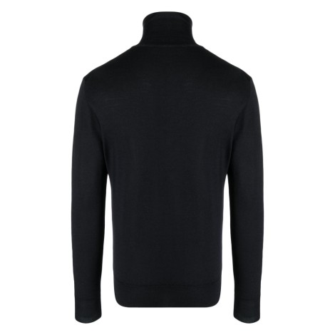 ALTEA maglione nero a collo alto in lana vergine