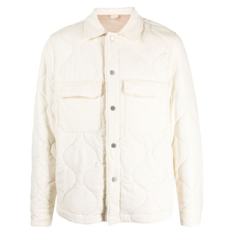 ALTEA giacca trapuntata imbottita bianco panna con colletto classico