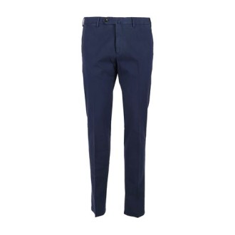Pantalone di Pt Torino, da uomo, colore blu. Modello superslim, caratterizzato da tasche anteriori e tasche posteriori a filetto e bottone. Chiusura con zip e bottone.  Vestibilità slim. 