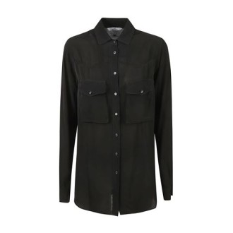 Camicia SAFARIWEST, di Mason', da donna, colore nero. Modello con colletto classico e maniche lunghe. Chiusura con bottoni. 
