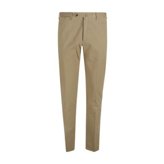 Pantalone modello Super Slim di PT01 col. beige in batavia di cotone stretch, vestibilità superslim, tasche diagonali.  