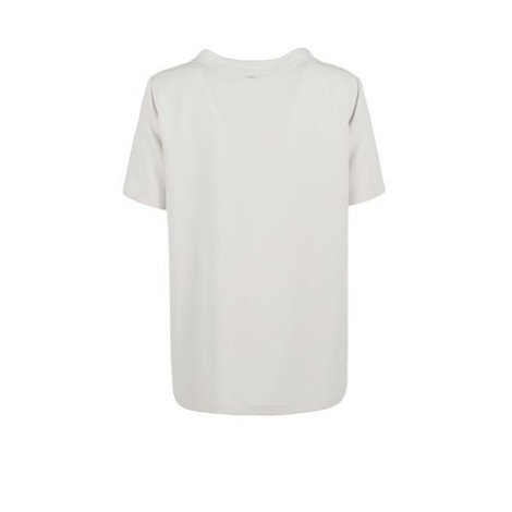 T-shirt TESSILE di Max Mara, da donna, colore sabbia. Modello a manica corta, caratterizzato da scollo girocollo, tinta unita. Vestibilità regolare.  
