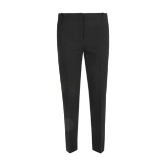 Pantalone BELLO, di Pinko, da donna, colore nero. Modello gamba dritta con piega centrale. Chiusura con zip e piccolo gancio. 