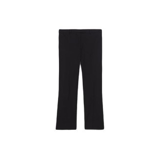 Pantalone UMANITA di Max Mara, colore nero.  Dalla silhouette leggermente svasata al fondo realizzato in tessuto elastico di misto cotone. 